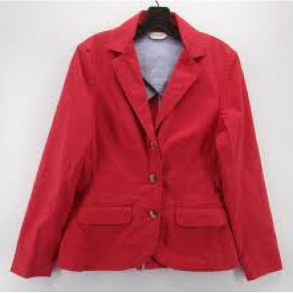 L.L. Bean Vibrant Red (coral) Women's Blazer. Medium